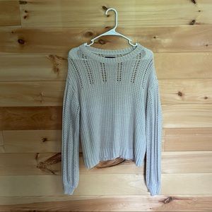 cream breezy knit sweater